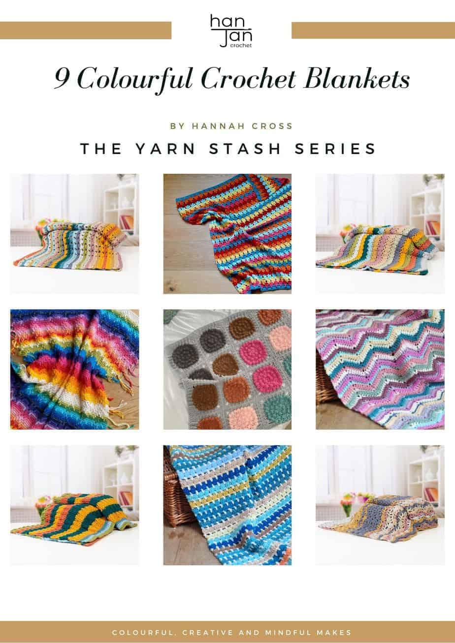 9 Colourful Crochet Blanket Patterns eBook – perfect for your yarn stash