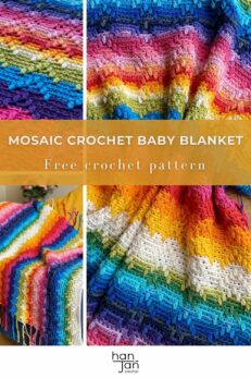 Rainbow Splash - Free Overlay Mosaic Crochet Blanket - HanJan Crochet