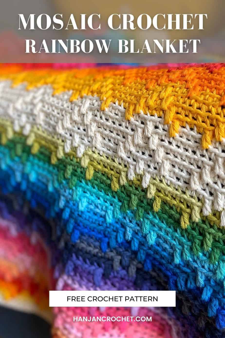 overlay mosaic crochet blanket