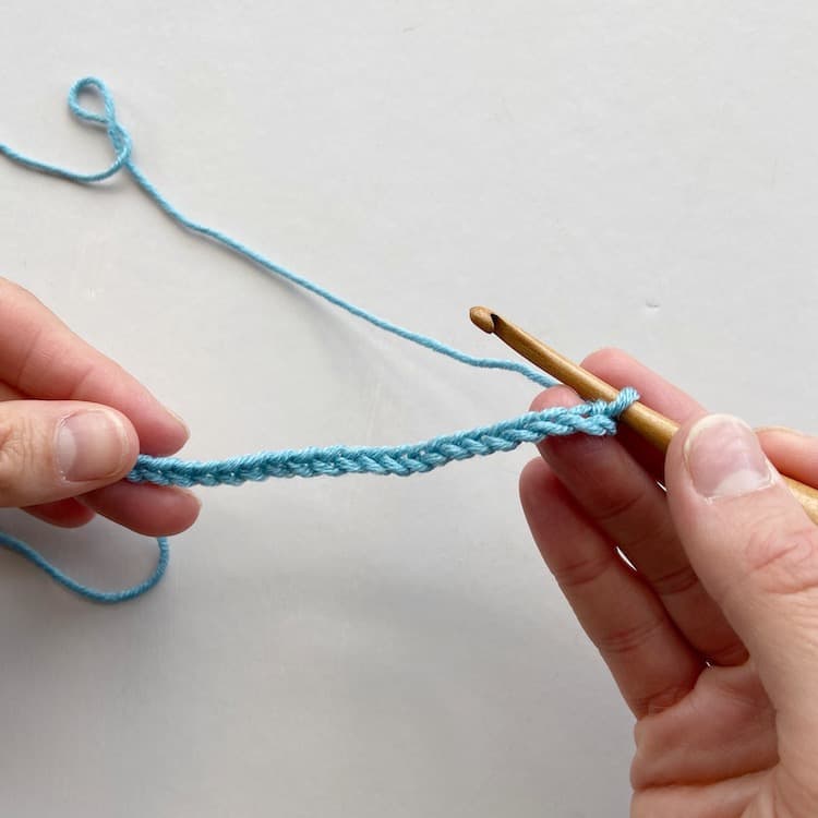 Double Crochet Moss Stitch Step 1