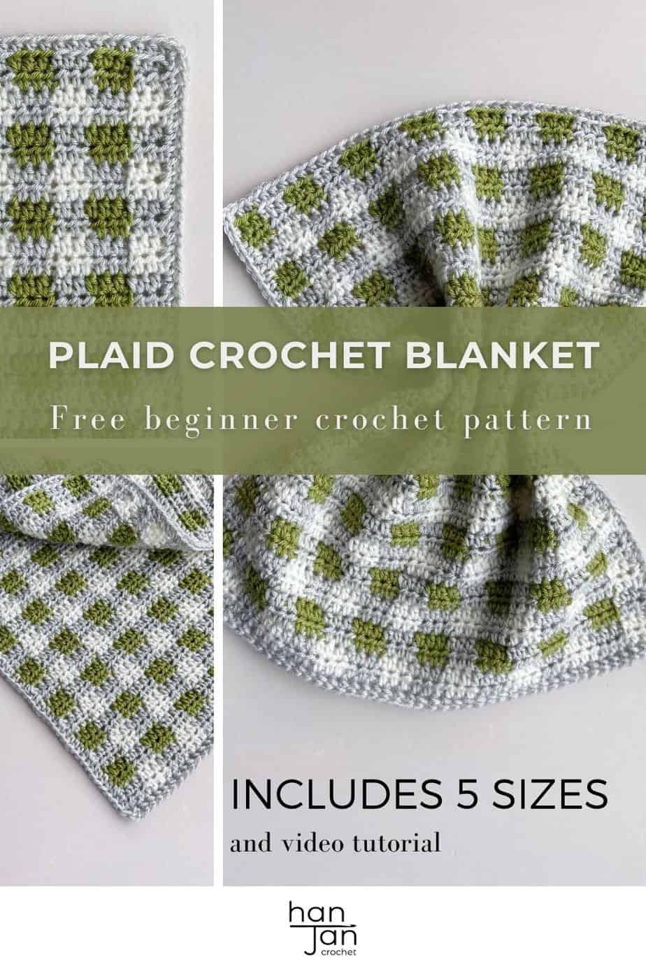 images of plaid crochet baby blanket