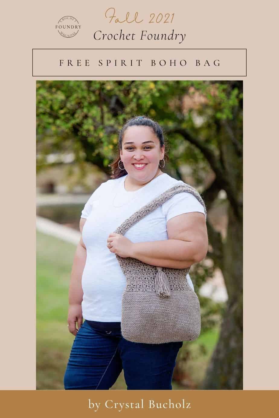 Free Spirit Boho Bag by Crystal Bucholz for Crochet Foundry Magazine 2021