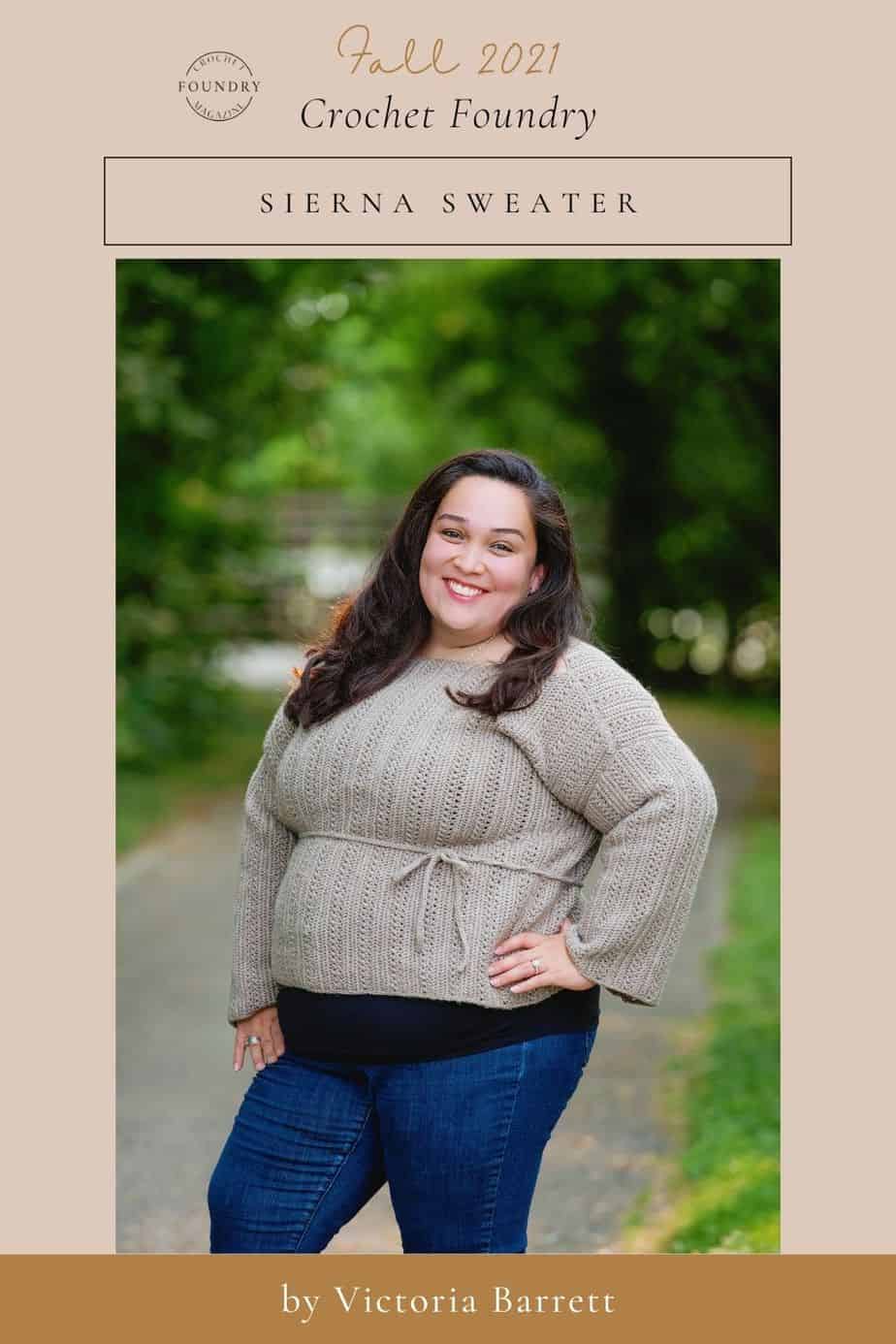 Sierna Sweater by Victoria Barrett for Crochet Foundry magazine 2021