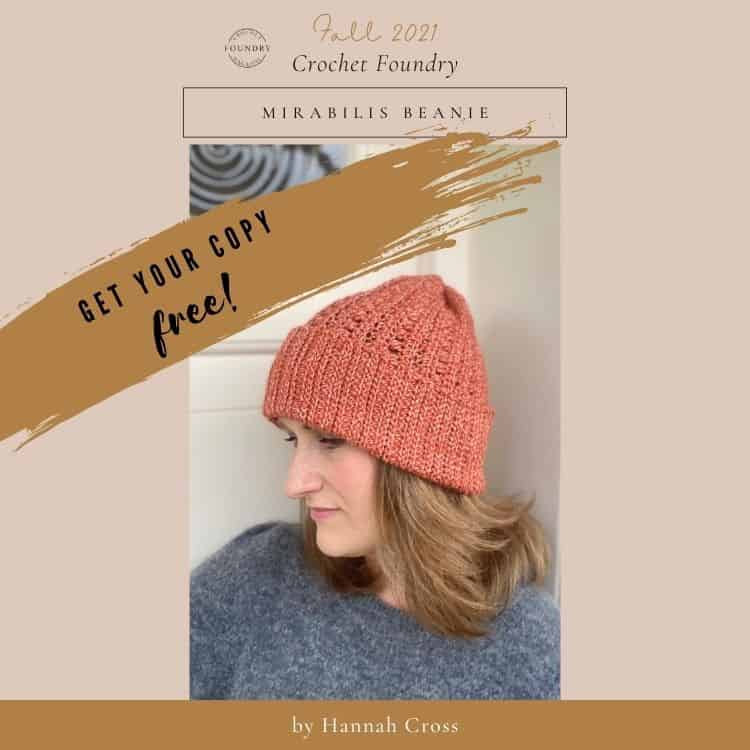 Mirabilis Beanie slouchy crochet hat pattern by HanJan Crochet