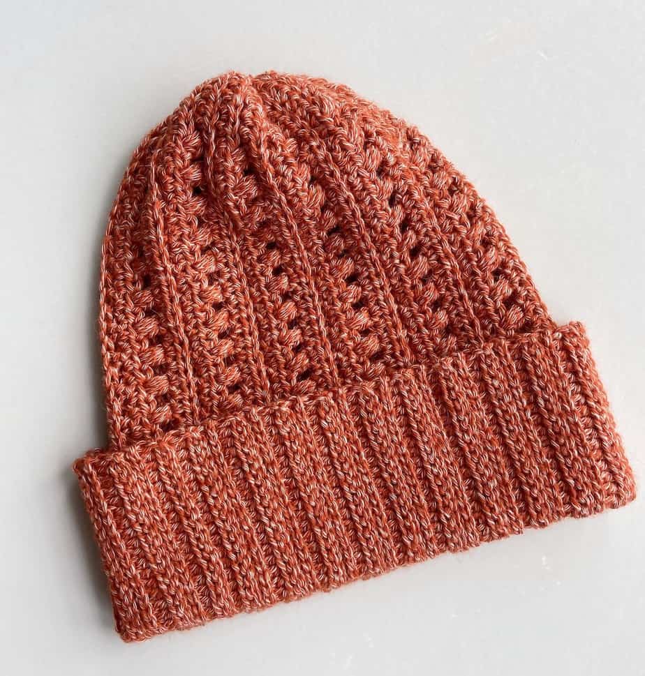 slouchy beanie hat crochet pattern with puff stitch detail