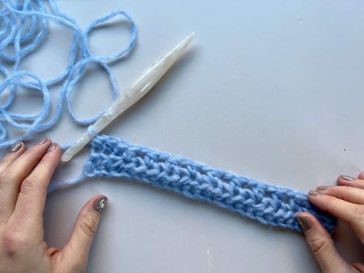 Crochet Feather Stitch Step 1 3