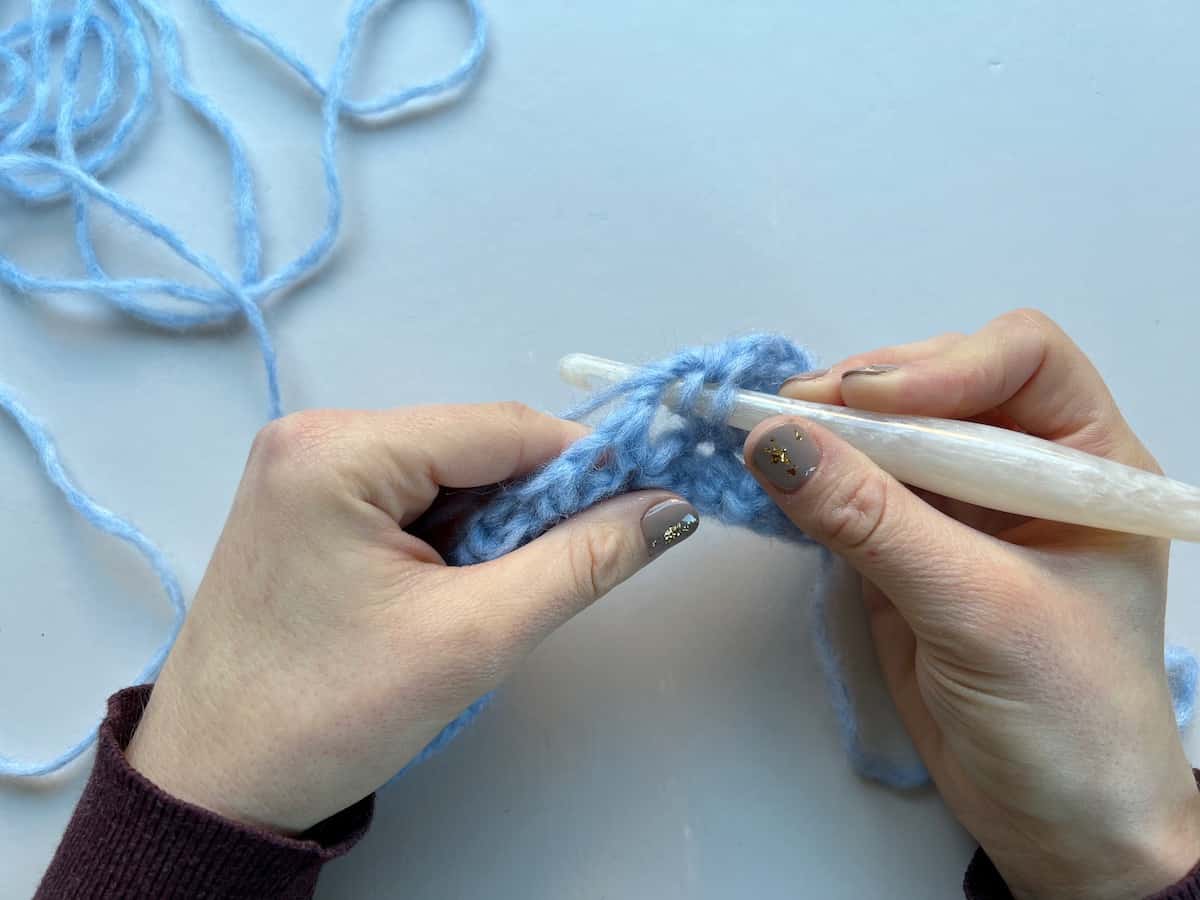 Crochet Feather Stitch Step 3 3