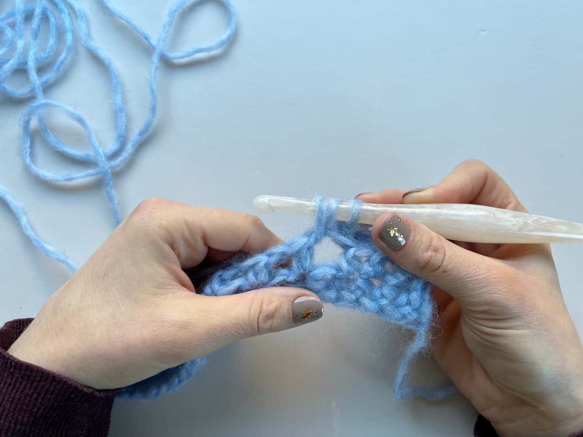 Crochet Feather Stitch Step 4