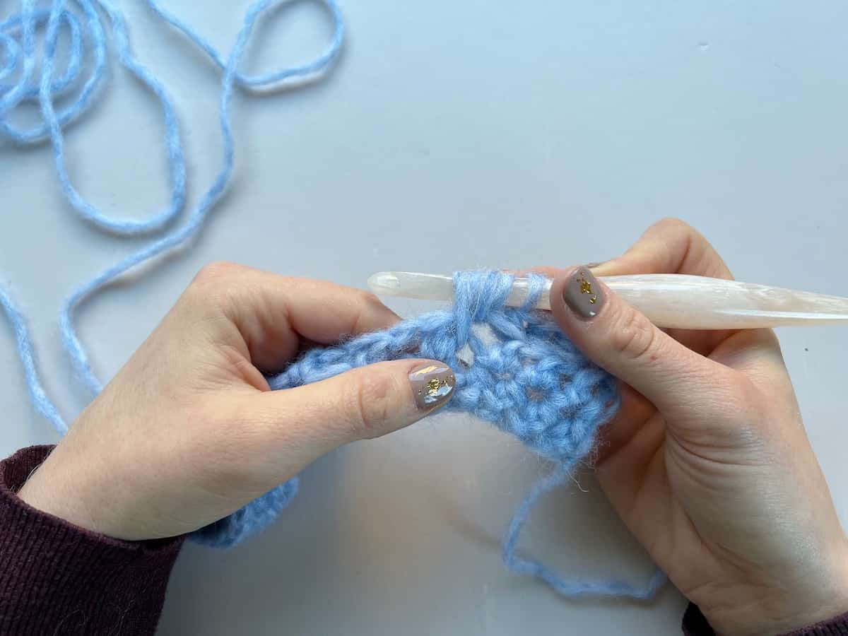 Crochet Feather Stitch Step 5