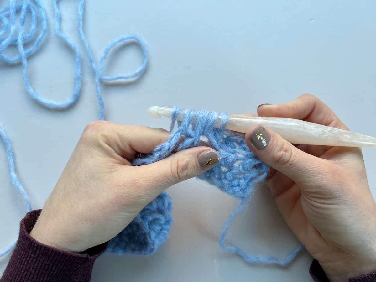 Crochet Feather Stitch Step 8