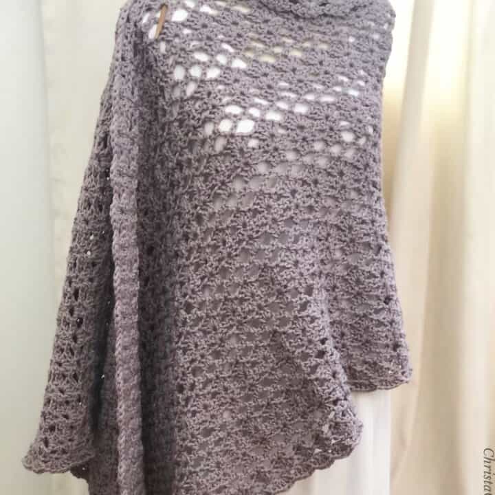 Gray shawl.