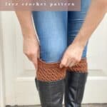 crochet boot cuff pattern