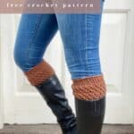tweed crochet boot cuff pattern