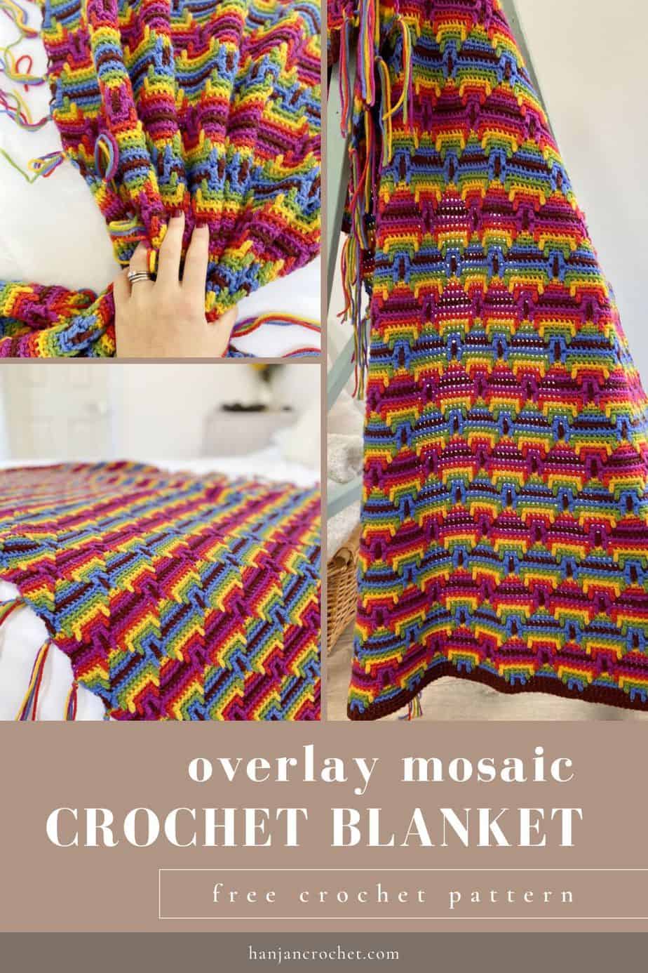 Diamond Overlay Mosaic Crochet Blanket Pattern Pin 2 1