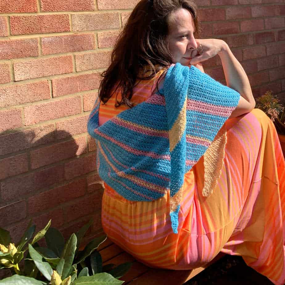 asymmetric summer crochet shawl pattern