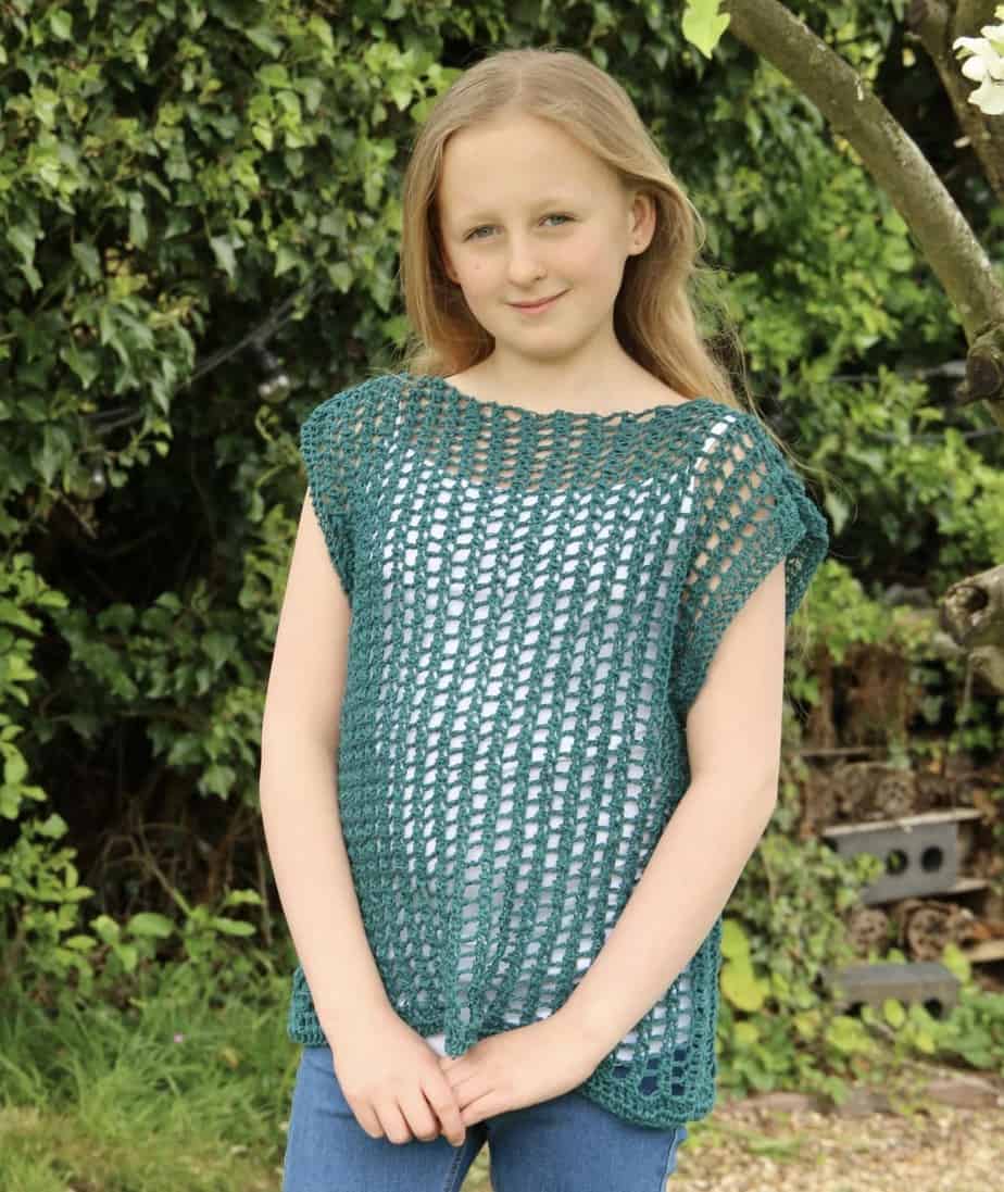 mesh stitch summer crochet top pattern