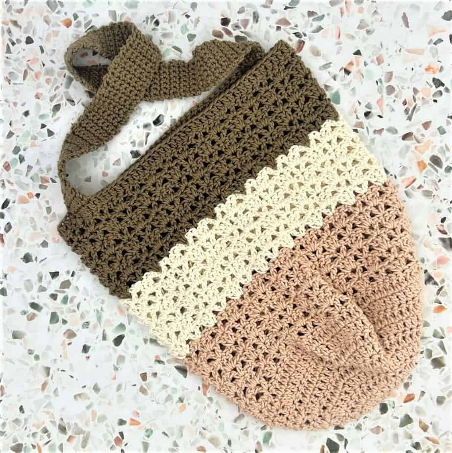 summer crochet market tote bag pattern