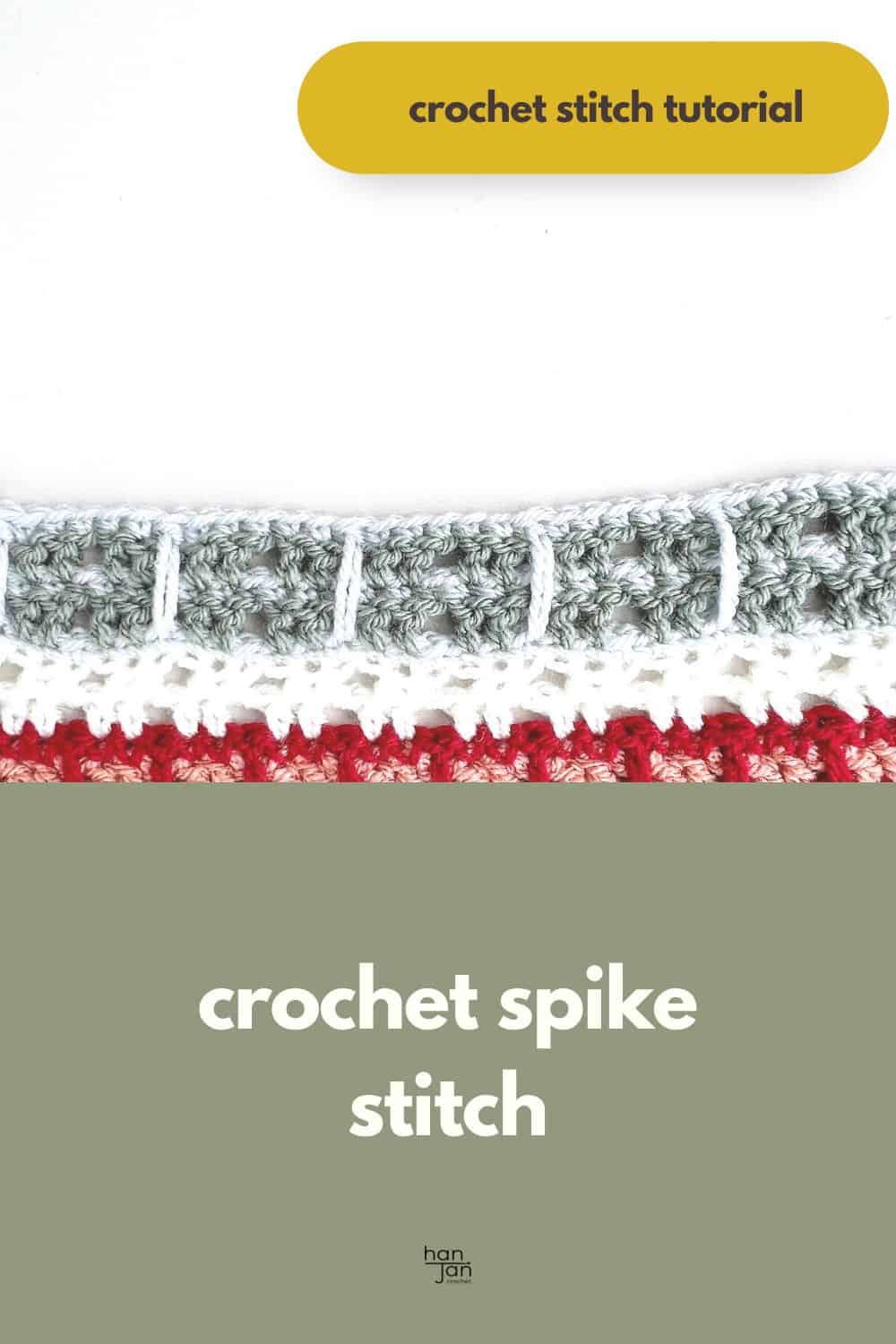 Double crochet spike stitch pattern.