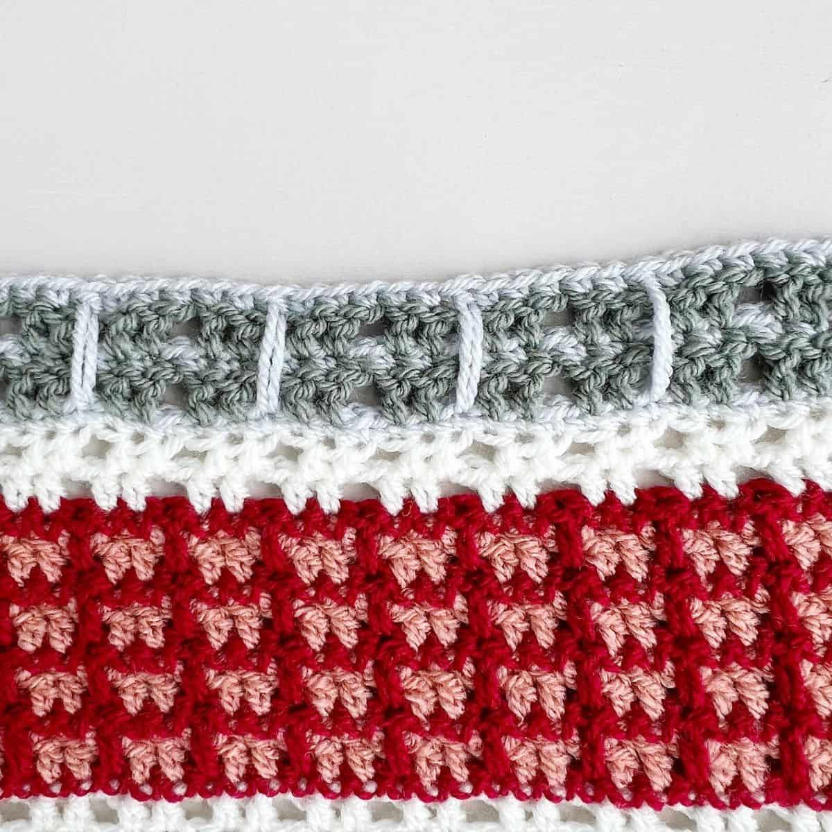 Crochet Spike Stitch Pattern.