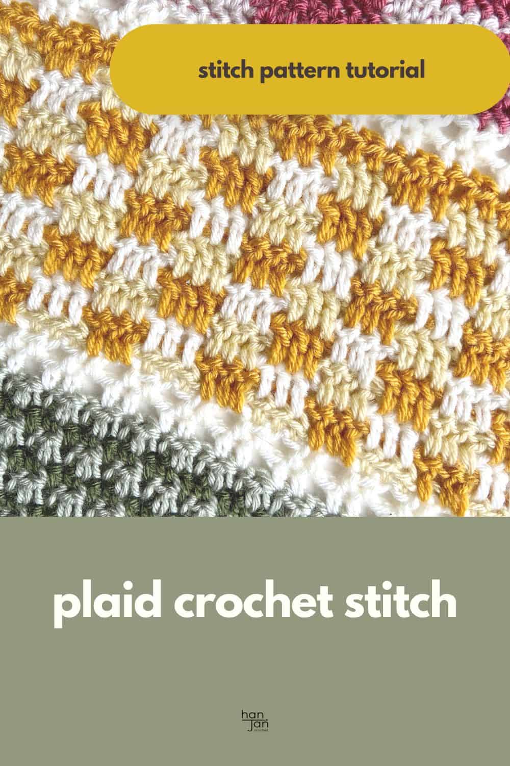 Plaid crochet stitch pattern.