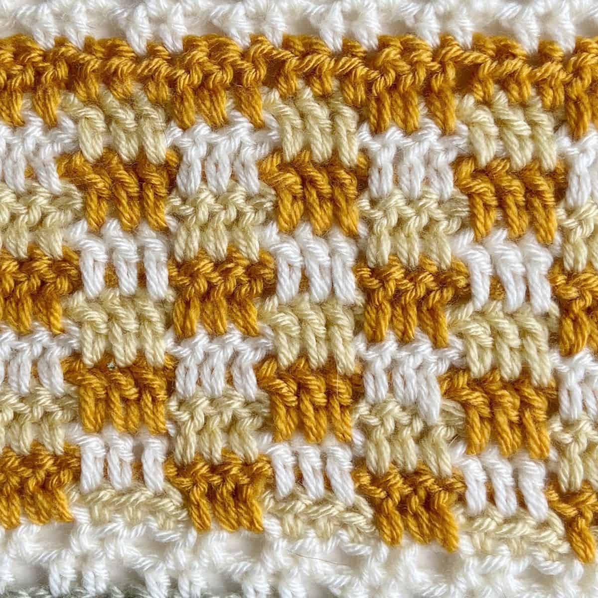 Plaid crochet stitch pattern.