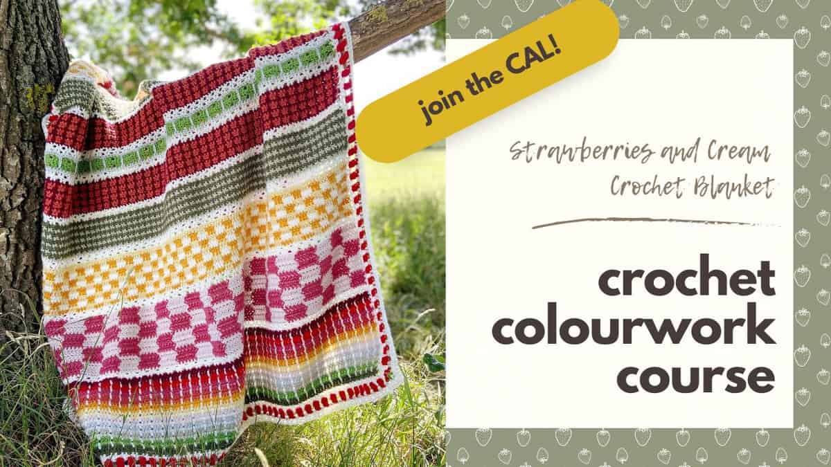 crochet colorwork blanket  crochet along 