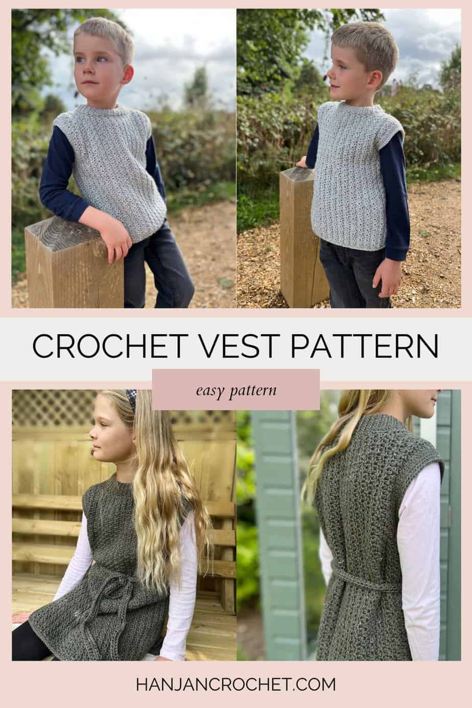 Crochet baby vest pattern FREE (up to 10y)