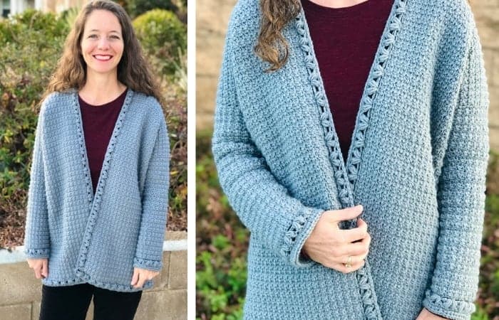 Simple Super Chunky Crochet Cardigan Pattern, Beginner Friendly