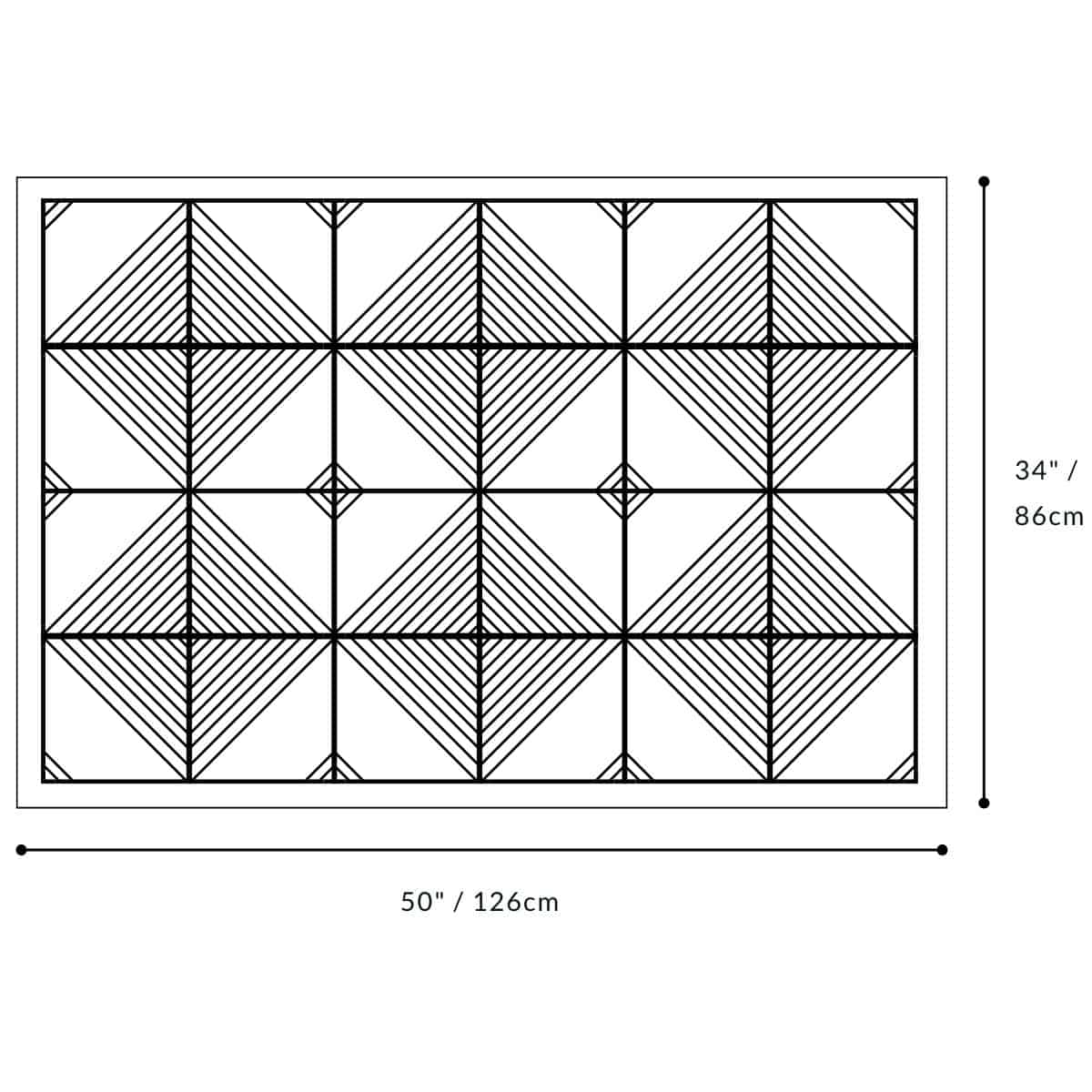 Broadquay crochet Blanket construction Diagram.