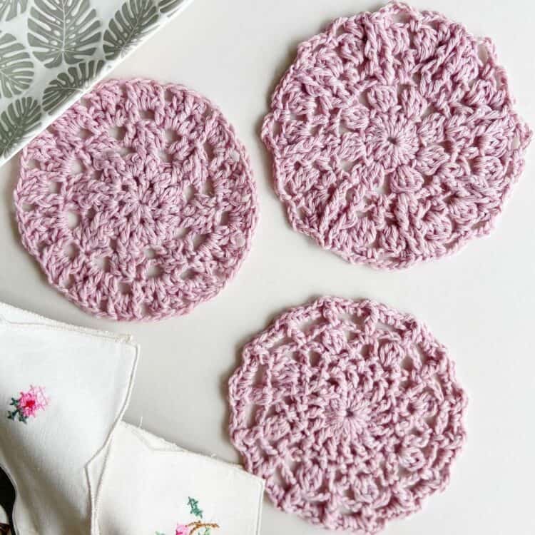 Free Crochet Coaster Pattern – Lacy and Delicate