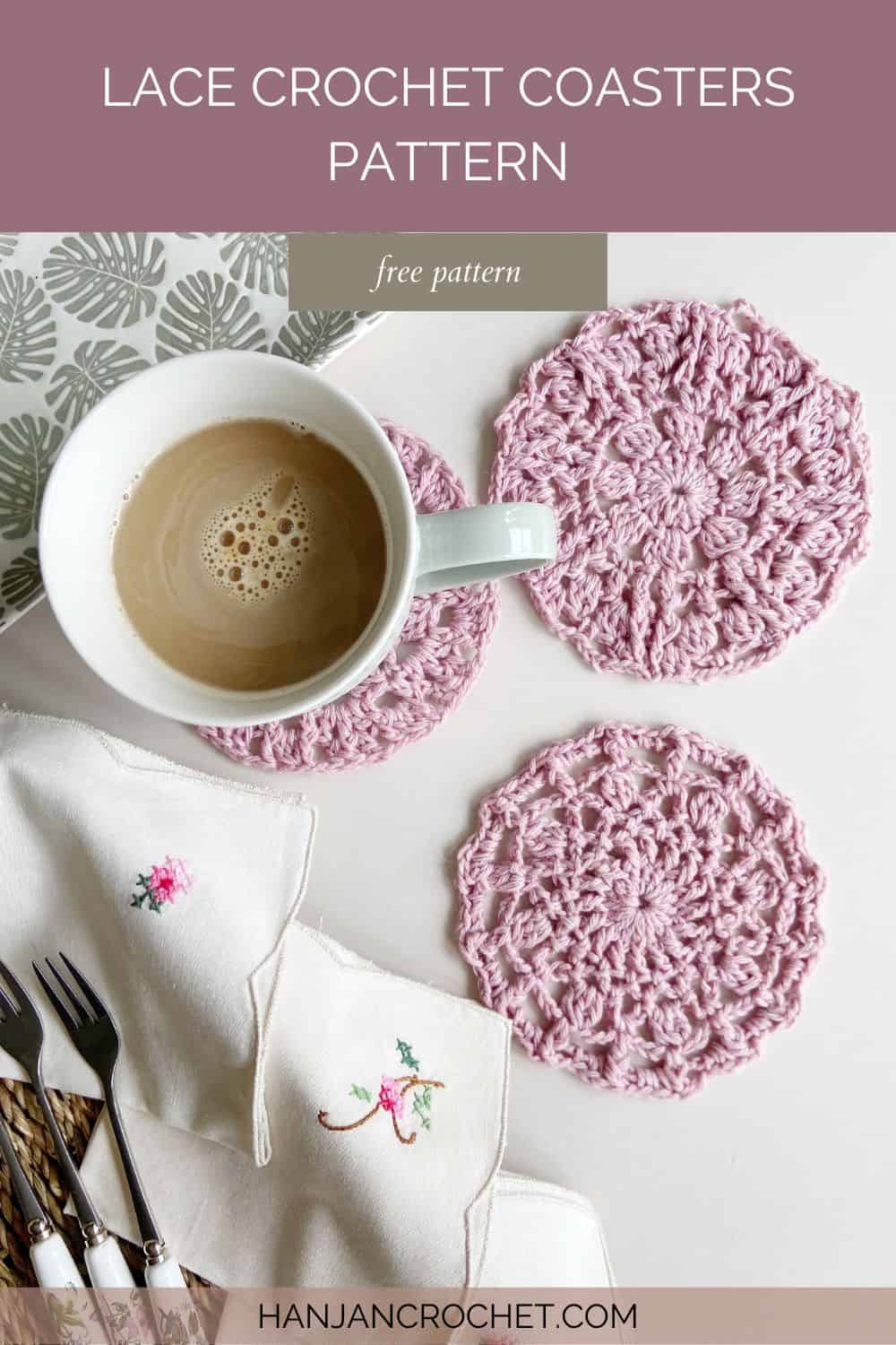 Quick crochet coaster pattern.