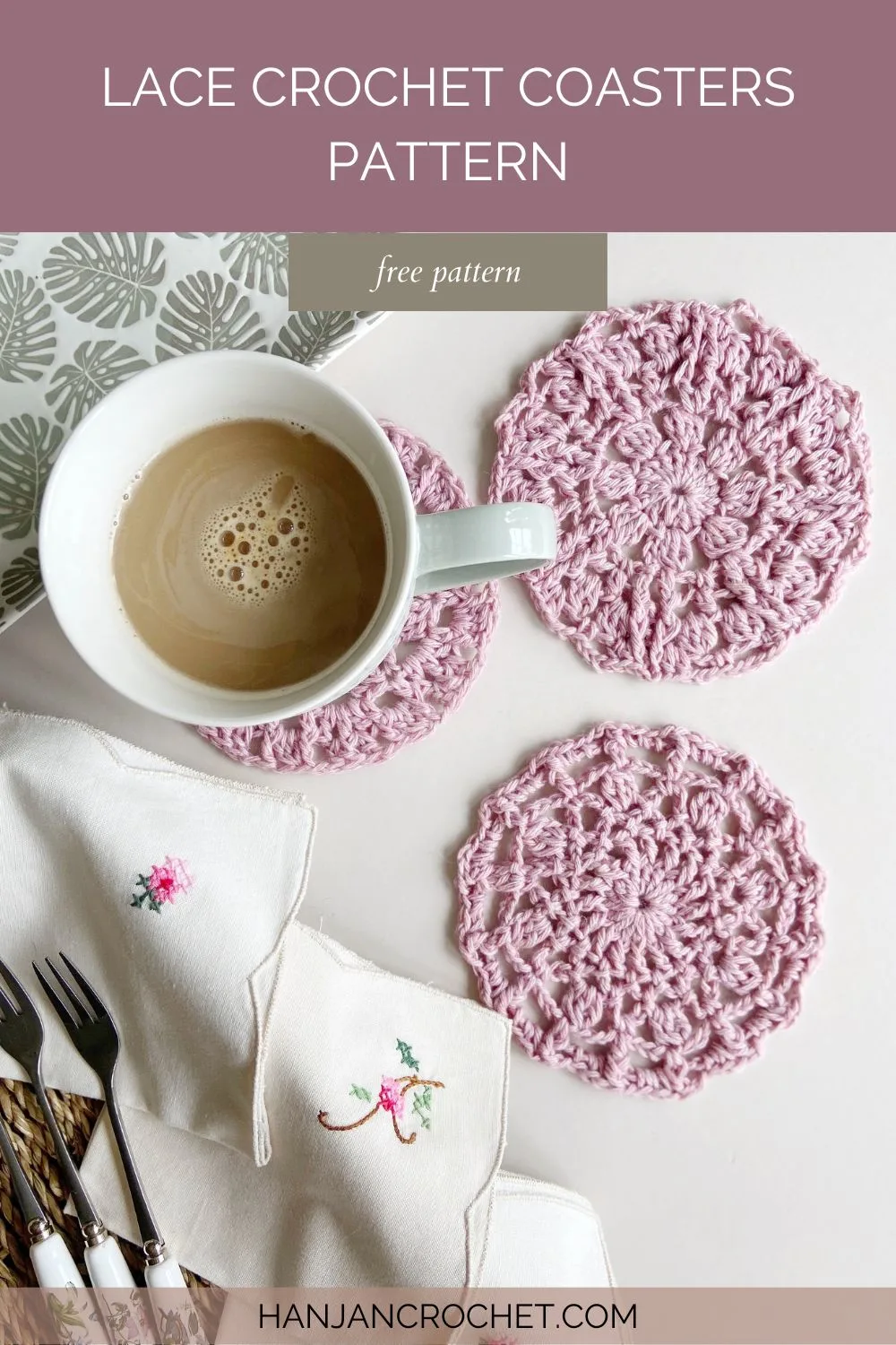 Quick crochet coaster pattern.