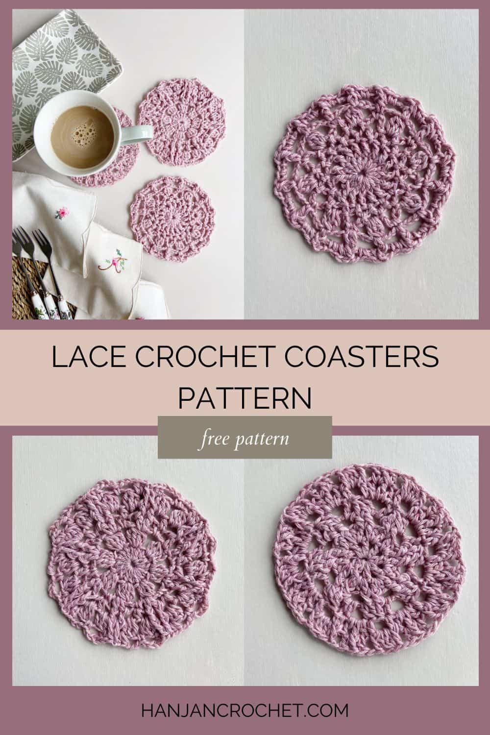 Free crochet coaster pattern images.