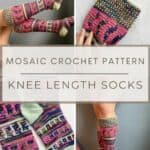 beautiful mosaic crochet socks