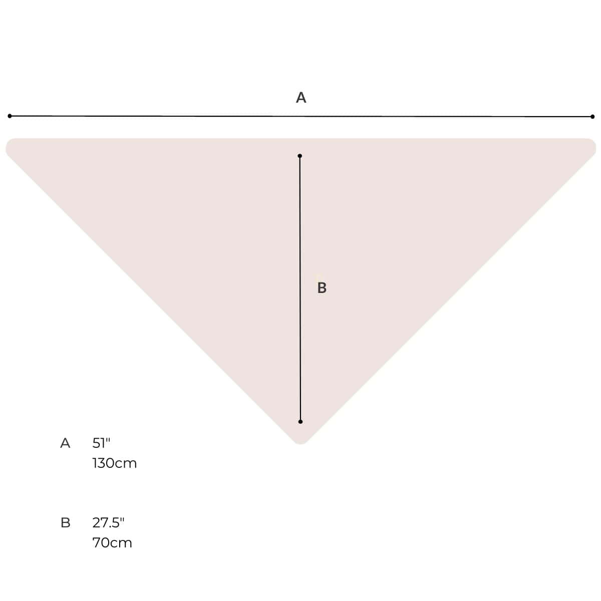 Images showing dimensions of crochet shawl pattern when finished.