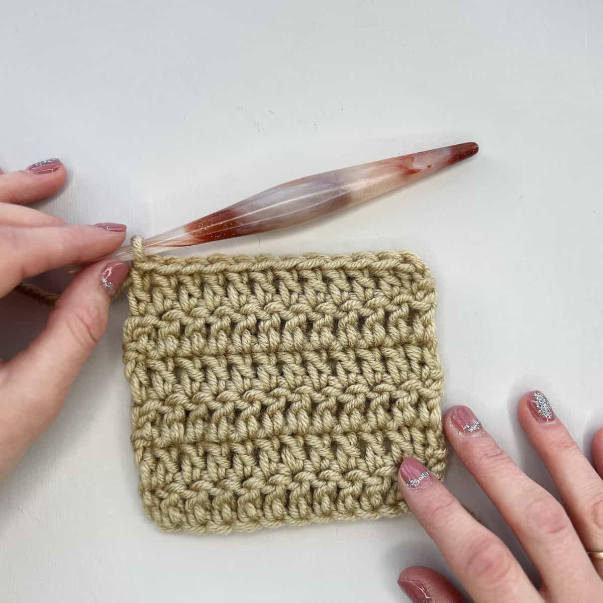 Image showing crochet swatch using stacked single crochet stitches.