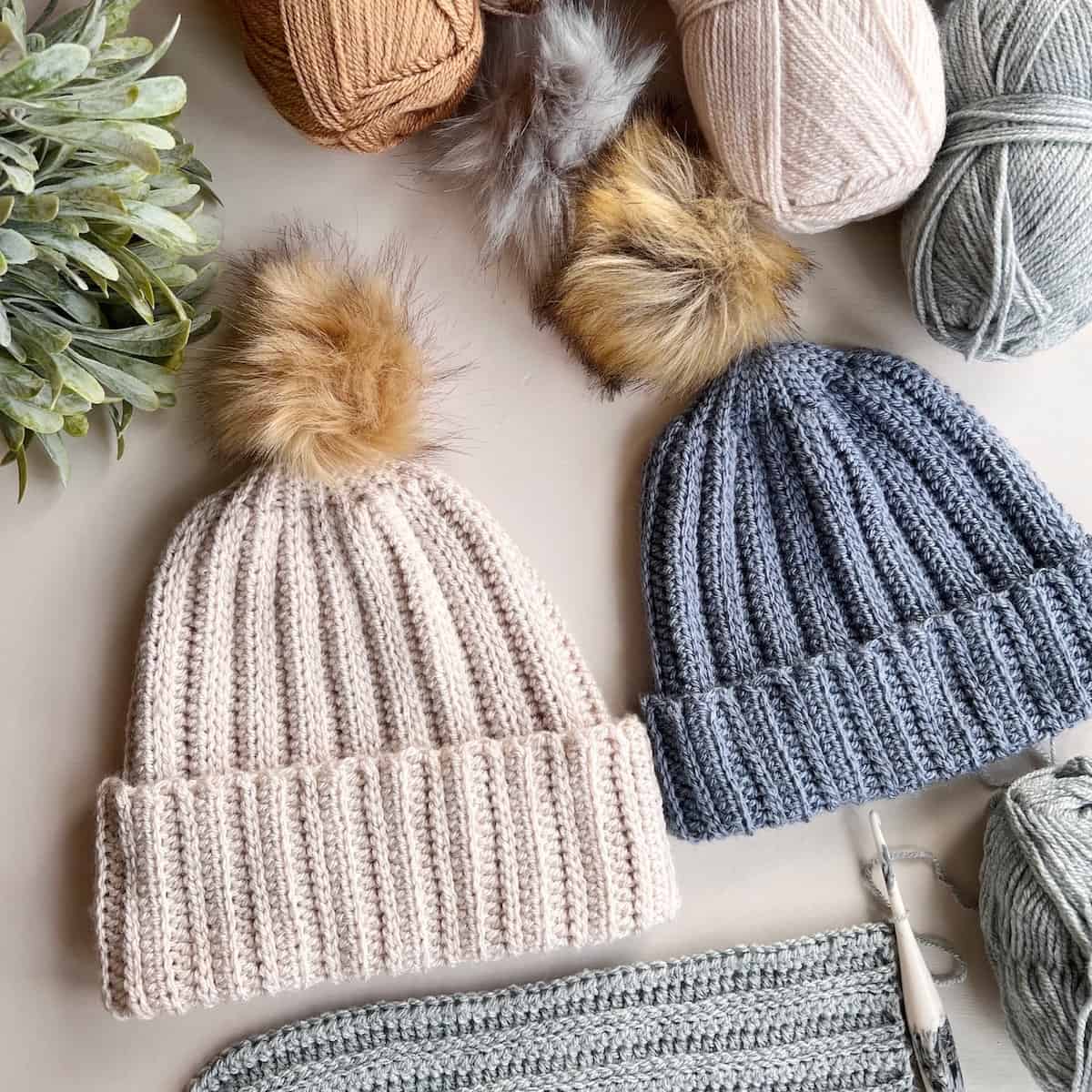 DK Crochet Hat Pattern – Easy Ribbed Style