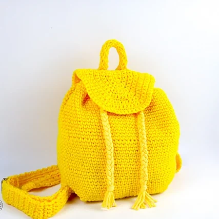 Crochet backpack written pattern top
