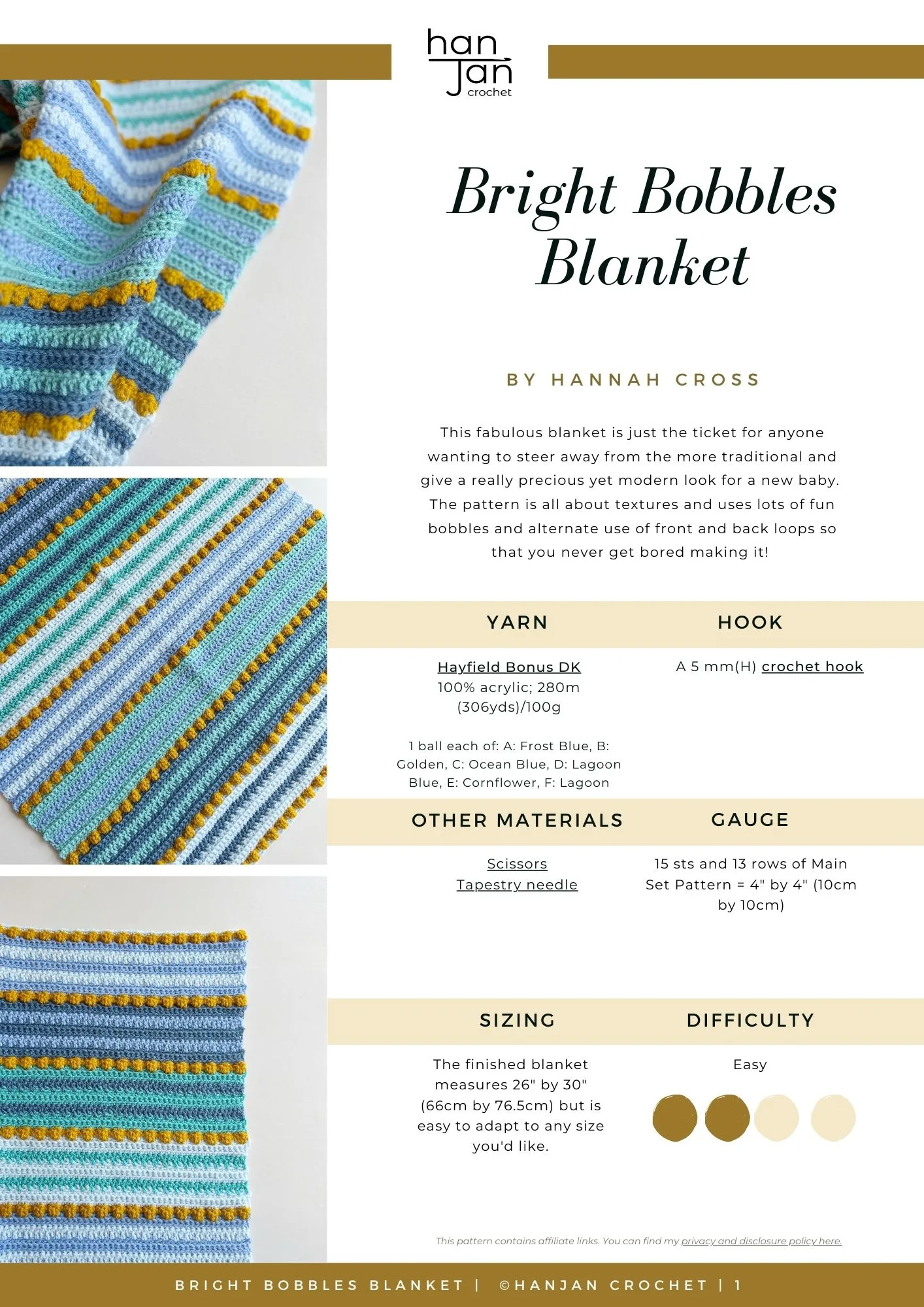 Bright Bobbles Blanket PDF