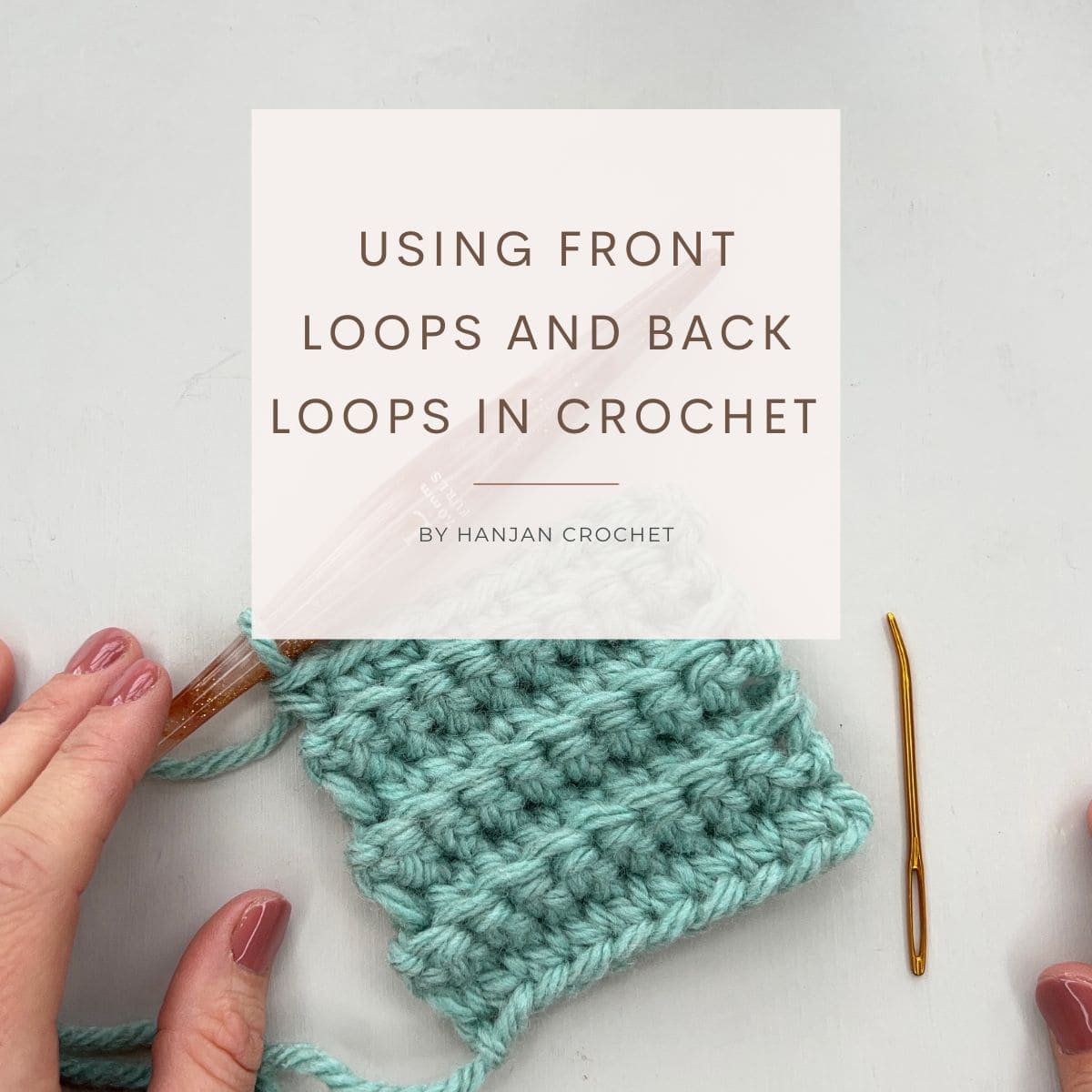 Front and Back loops only crochet stitch swatch