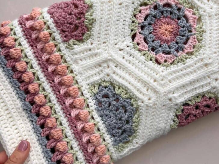 Hexagon Crochet Blanket Pattern Time to Bloom HanJan Crochet