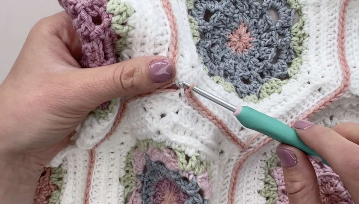 How to weave in ends neatly on a crochet join.