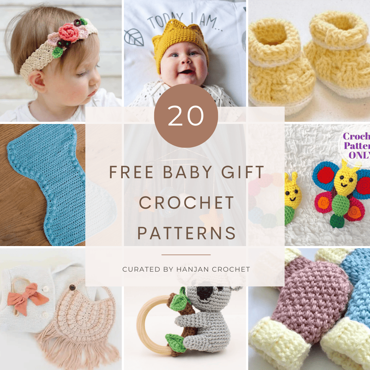 20 free baby gift crochet patterns.
