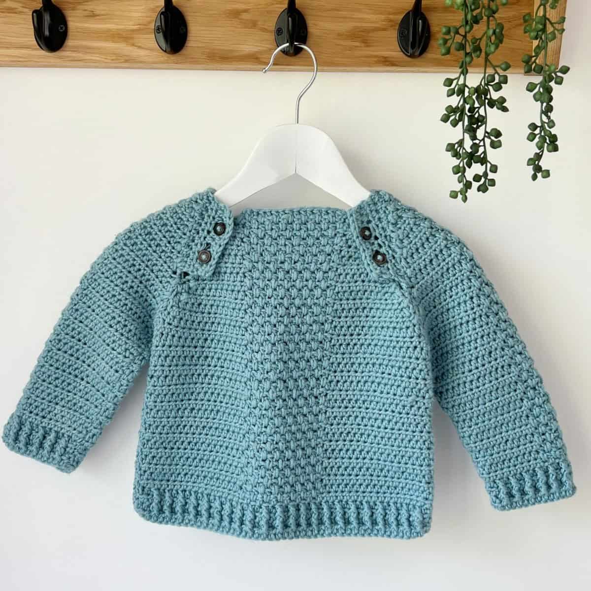 Baby Crochet Sweater Pattern with Buttons