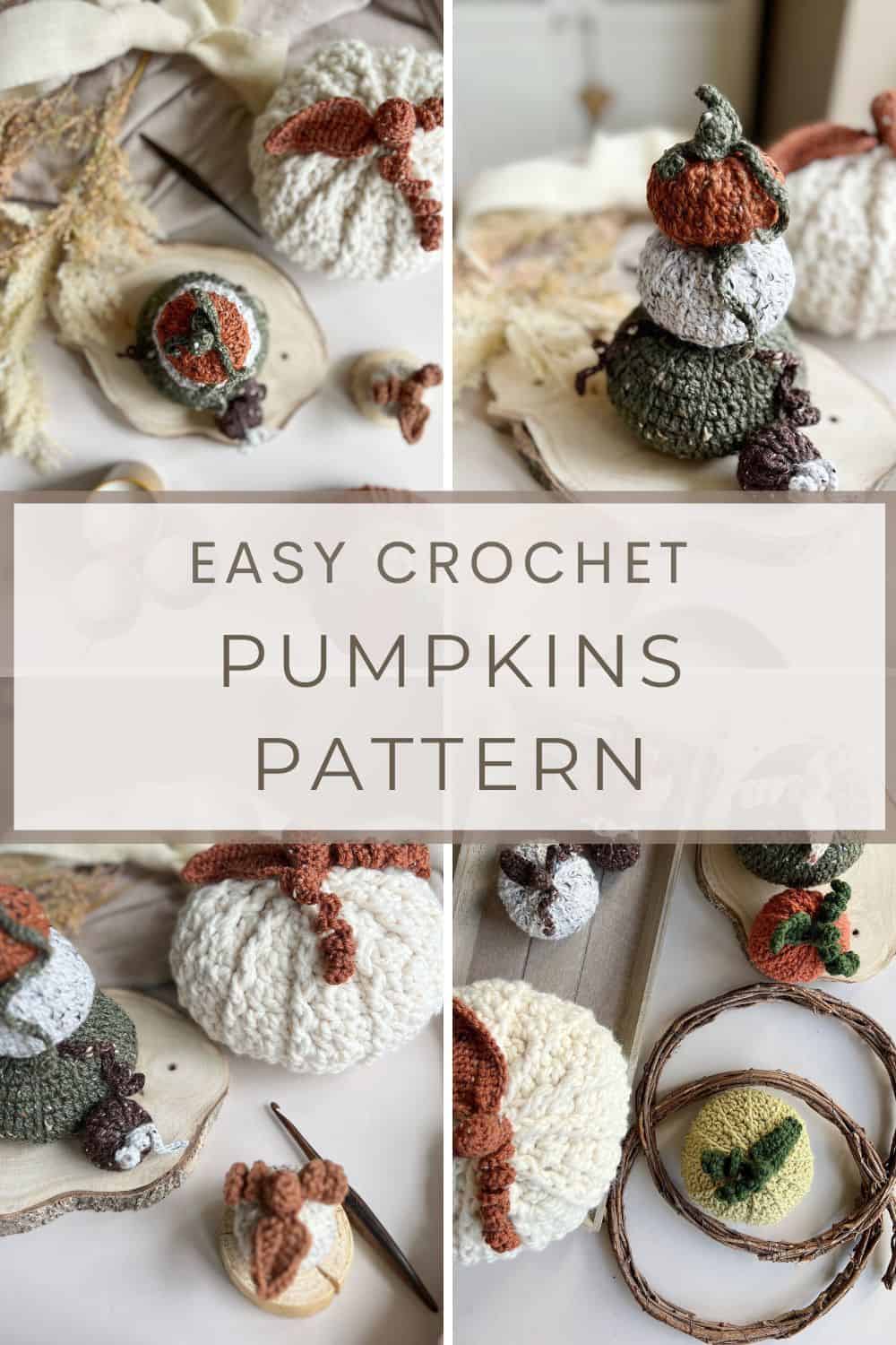 Easy crochet pumpkins pattern.