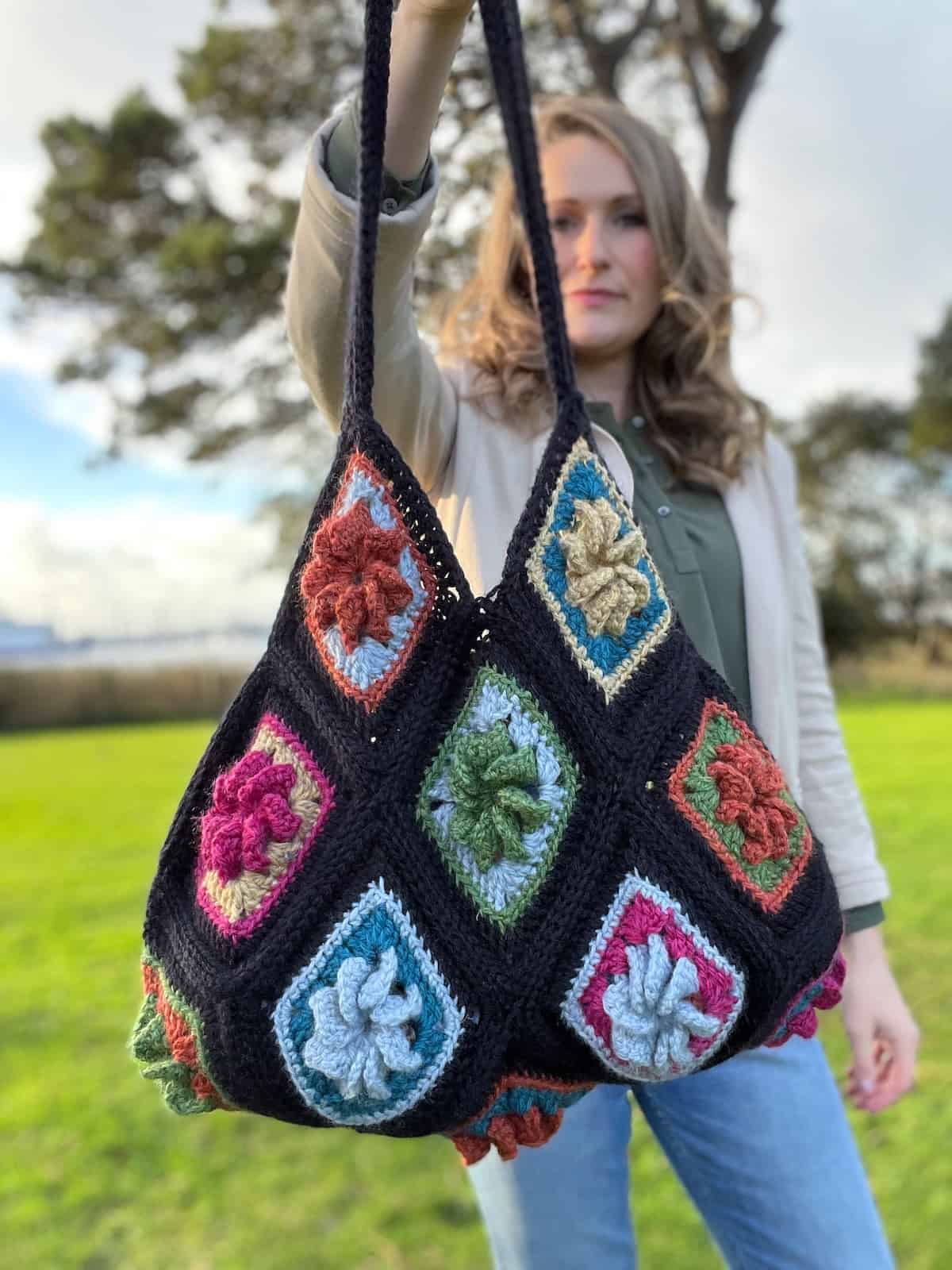 10 Crochet Granny Square Bag Patterns - This is Crochet