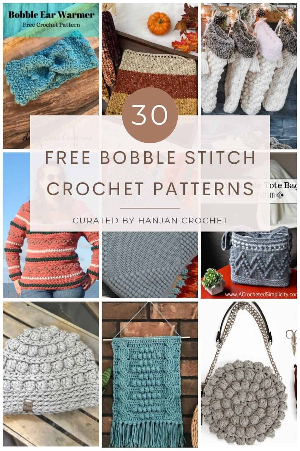 Explore a vast collection of 30 free bobble stitch crochet patterns.