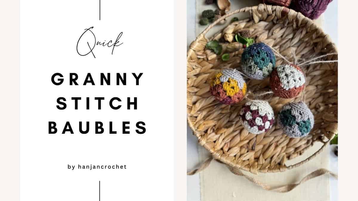 Quick granny stitch bubbles.