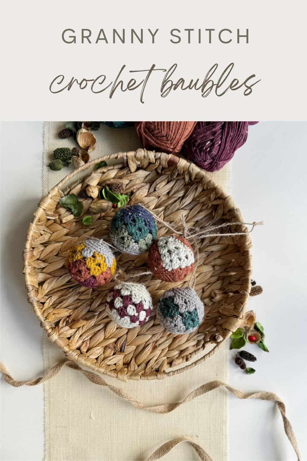 Granny stitch crochet tumbles.