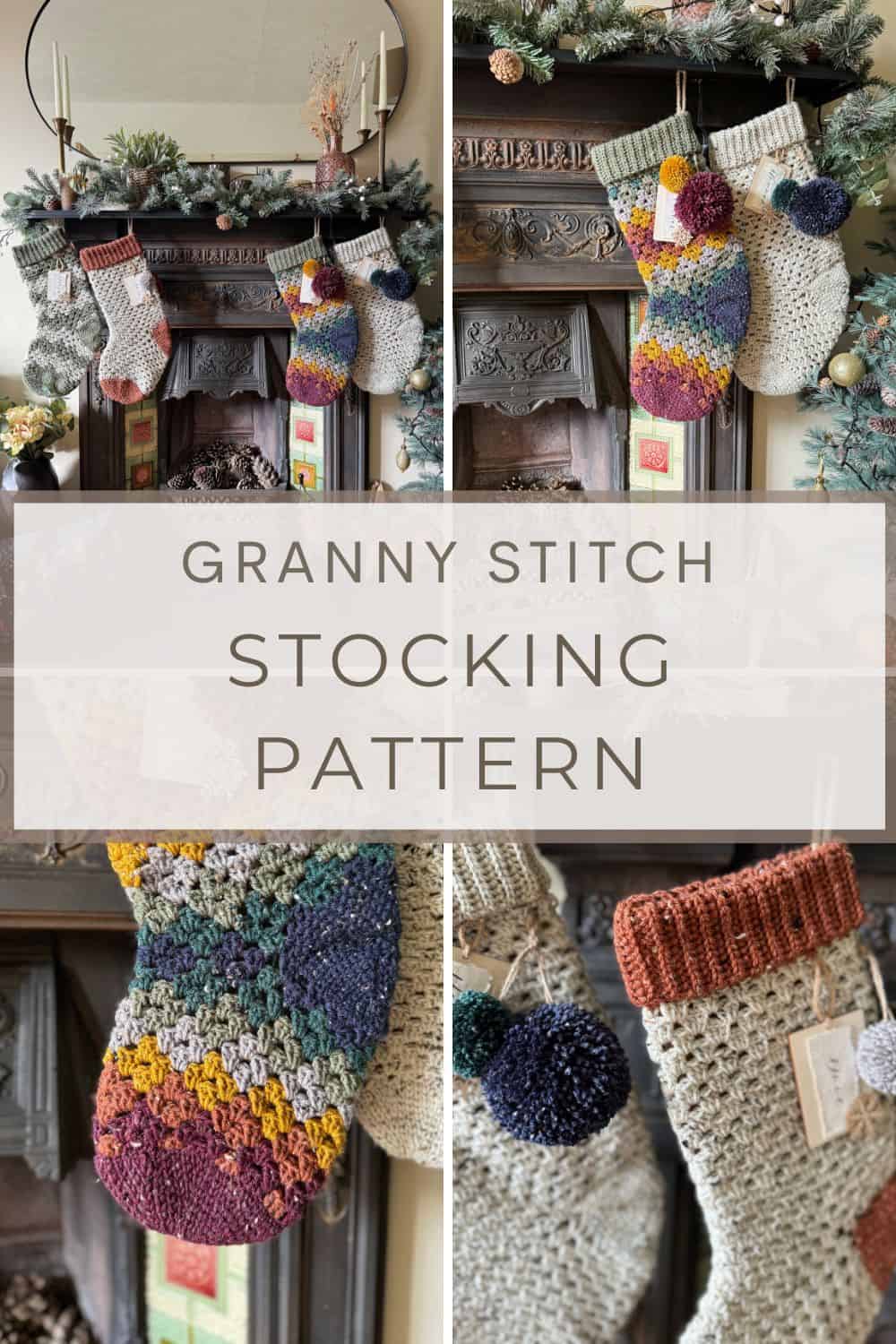 Granny stitch stocking pattern.